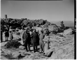 Cape Town, 21 April 1947. King George VI, Queen Elizabeth and Prime Minister JC Smuts on top of T...