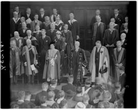 Cape Town, 22 April 1947. Queen Elizabeth receiving honorary doctorate at University of Cape Town.
