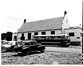 Hermanus, 1955. SAR Canadian Brill bus No MT6011 at SAR Road Motor Transport terminus.