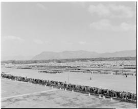 Cape Town, 21 April 1947. Birthday parade for Princess Elizabeth at Youngsfield aerodrome.