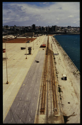 Port Elizabeth, September 1984. Port Elizabeth Harbour container depot. [Z Crafford]