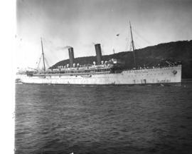 Durban, 26 June 1904. 'Armadale Castle' of the Union-Castle Line, the first mail ship to enter Du...