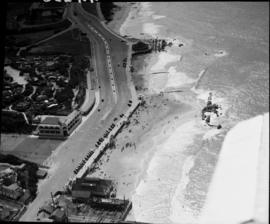 Port Elizabeth, 1936. Aerial view of Humewood beach.