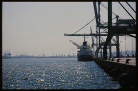 Durban, 1983. Durban Harbour container terminal.