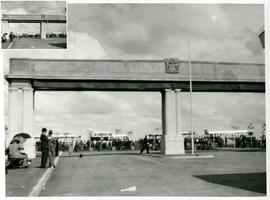 Johannesburg, 1947. Opening of Jan Smuts airport. Arch at entrance.