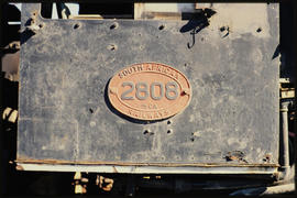 June 1995. Name plate of SAR Class 15CA No 2808.