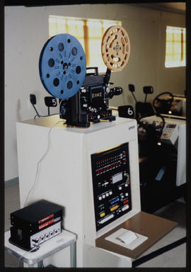 Germiston, October 1981. Projection equipment for training of SAR truck drivers. [T Robberts]
