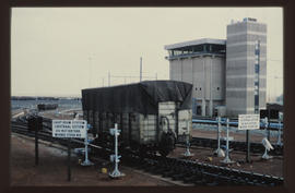 Bapsfontein, 1982. Sentrarand marshalling yard control tower.