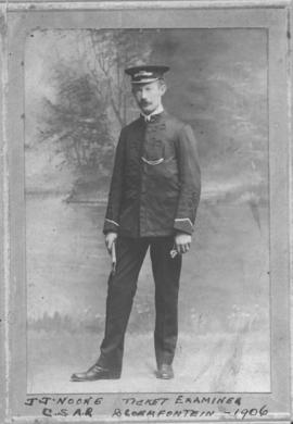 Bloemfontein, 1906. JJ Noone, CSAR ticket examiner.