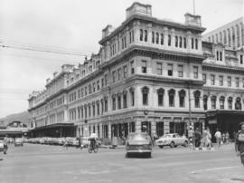 Cape Town, March 1964.  Old station building, Adderley Street entrance.
