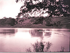Port Shepstone, 1929. Speedboat on Umzimkulu River.