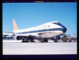 SAA Boeing 747 ZS-SAL 'Tafelberg' on tarmac.