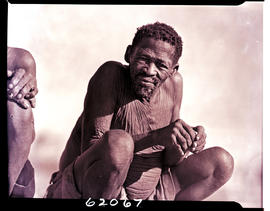 "Kalahari, 1954. Elderly Bushman."
