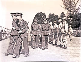 Johannesburg, August 1941. Brigadier Hoffe inspecting First Docks Company at Mapleton.