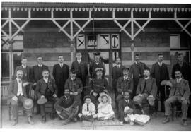Heidelberg, 1912. Stationmaster and staff. (Donated Mr Peden)