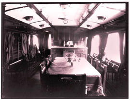 SAR interior of Prime Minister's private saloon No 66 'Waterval', dining room.