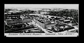 New Jersey, USA. Aerial view of Edison Electric plant.