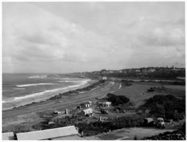 Port Shepstone, August 1958. Construction camp for new bridge in the background.