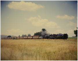 Orange Free State, May 1985. Passenger train double-headed by SAR Class ?