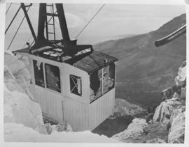 Cape Town, 21 April 1947. Royal family in cable car ascending Table Mountain.