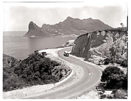 "Cape Town, 1964. SAR Canadian Brill motor coach on the road near Hout Bay."