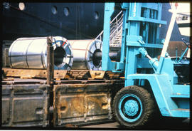 Durban, 1984. Durban Harbour goods handling.