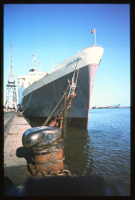 Durban, 1972. Ship berthed in Durban Harbour.