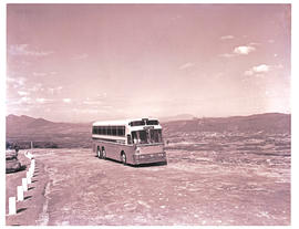Paarl, 1972. SAR Silver Eagle No MT60028 coach in Du Toitskloof Pass.