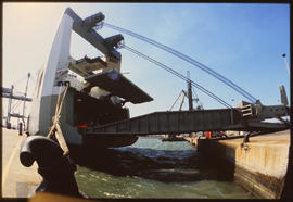 Durban, August 1985. Ro-Ro ship 'Kolsnaren' in Durban harbour. [CF Gunter]