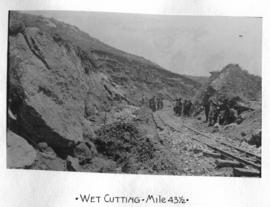 Sabie district, 1914. Wet cutting at Mile 43,5 between Hendriksdal and Malieveld stations. (Demps...