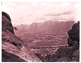 Paarl district, 1964. View from Paarl Rock.