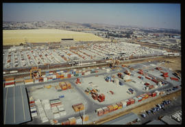 Johannesburg, 1985. Aerial view of Kaserne container depot.