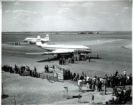 Johannesburg, July 1951. Palmietfontein Airport. de Havilland DH.106 Comet, registration G-ALZK. ...