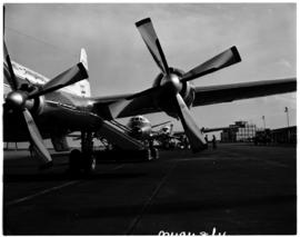 December 1958. Arrival of SAA Vickers Viscount ZS-CDT 'Blesbok' and ZS-CDU 'Bosbok'.