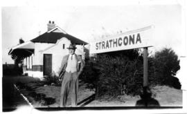 Strathcona. Railway station. (Donated by Mrs MCG Smith of Utrecht)