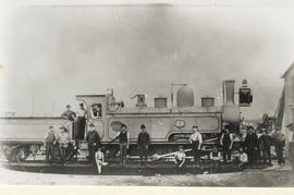 NGR 'Havelock' first locomotive built in SA, at Durban as a 2-8-2TT locomotive with group, includ...