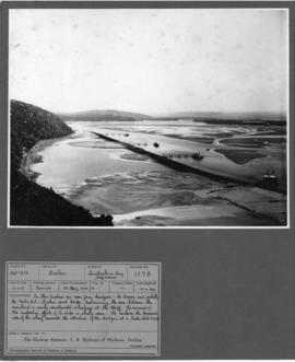 Durban, 29 May 1903. Reclamation of land on the Bluff side of Durban Harbour. Four dredging vesse...