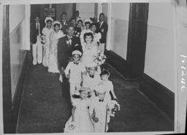 Cape Town, 19 February 1947. Malay wedding tableau.
