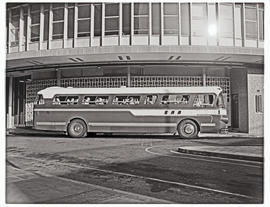 "Johannesburg, 1964. SAR Leyland motor coach at the Rotunda."