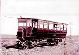 SAR railcar RM3 built in Pretoria on a petrol truck chassis in May 1923. Used between Gingindhlov...