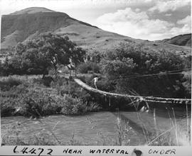 "Waterval-Onder, 1956. Suspension bridge over the Elands River."