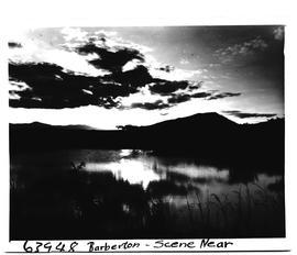 Barberton district, 1955. Sunset over large body of water.