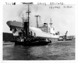 Durban, 1962. Tug berthing the 'Henri G' tanker at Island View.
