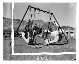 Montagu, 1960. Playground in park.
