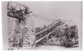 Circa 1900. Anglo-Boer War. Oorlog Spruit bridge.