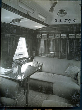 SAR interior of Prime Minister's private saloon No 66 'Waterval', lounge.