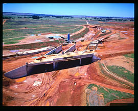 Bapsfontein, October 1979. Aerial view of Sentrarand hump and future marshalling yard under const...