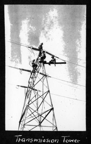 Circa 1925. Transmission tower. (Album on Natal electrification ...