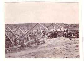 Natal, circa 1900.  Damaged bridge at Donga during Anglo-Boer War.