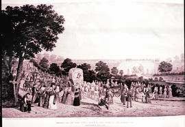 England, 27 September 1825. Opening of the first railway from Stockton to Darlington.